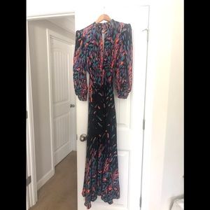 Long sleeve navy maxi dress